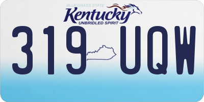 KY license plate 319UQW