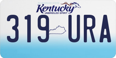 KY license plate 319URA