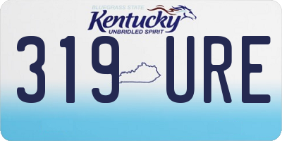 KY license plate 319URE