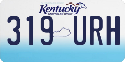 KY license plate 319URH