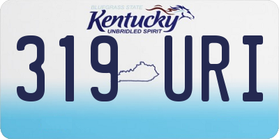 KY license plate 319URI