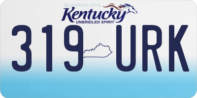 KY license plate 319URK