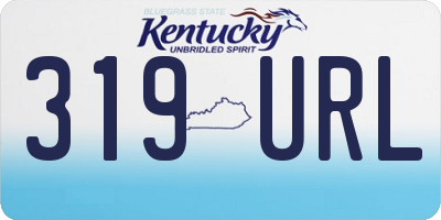 KY license plate 319URL
