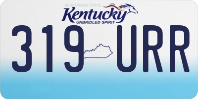 KY license plate 319URR