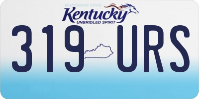 KY license plate 319URS