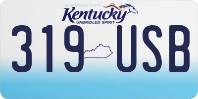 KY license plate 319USB
