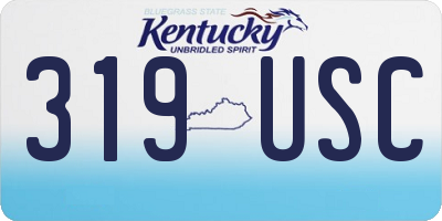 KY license plate 319USC