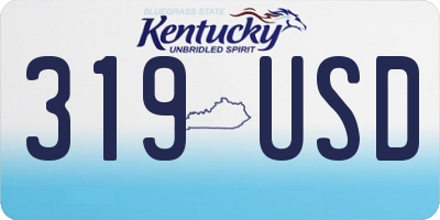 KY license plate 319USD
