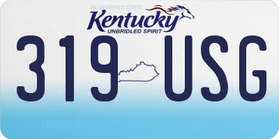 KY license plate 319USG