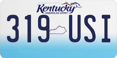 KY license plate 319USI