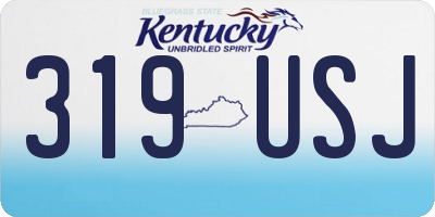 KY license plate 319USJ