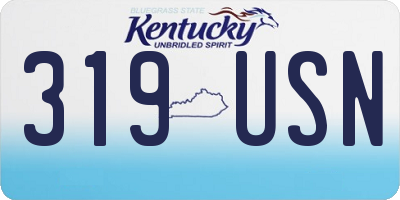 KY license plate 319USN