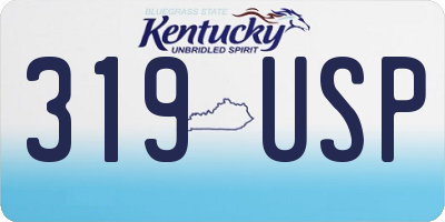 KY license plate 319USP