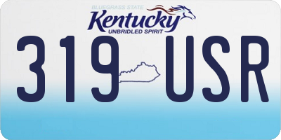 KY license plate 319USR