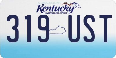 KY license plate 319UST