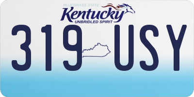 KY license plate 319USY