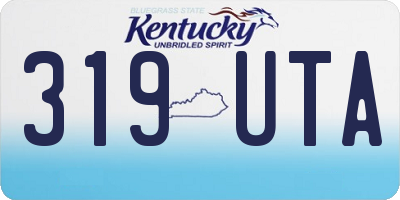 KY license plate 319UTA