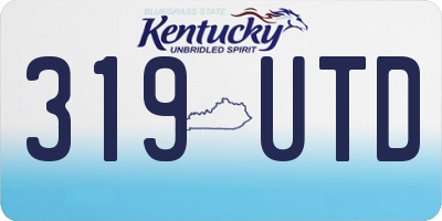 KY license plate 319UTD