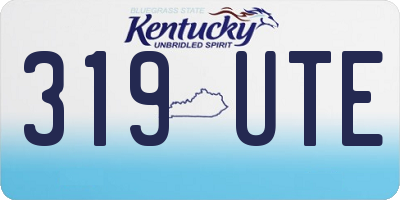 KY license plate 319UTE