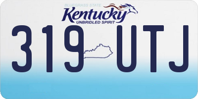 KY license plate 319UTJ