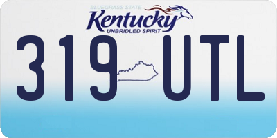KY license plate 319UTL