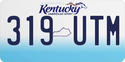 KY license plate 319UTM