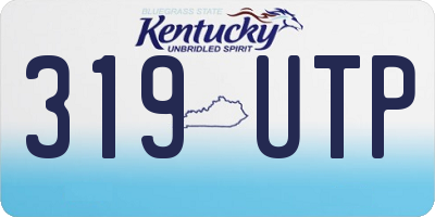 KY license plate 319UTP