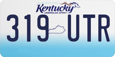 KY license plate 319UTR