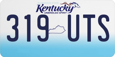 KY license plate 319UTS