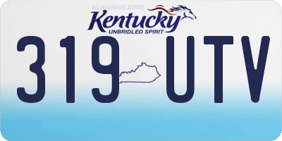 KY license plate 319UTV