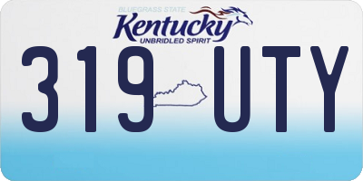 KY license plate 319UTY