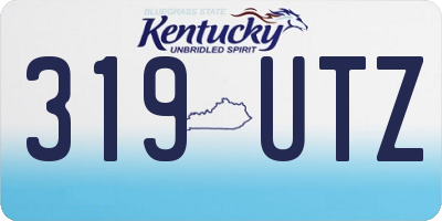 KY license plate 319UTZ