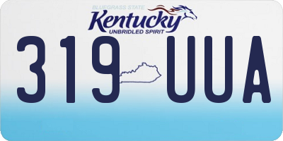 KY license plate 319UUA