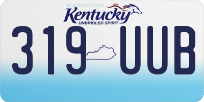 KY license plate 319UUB
