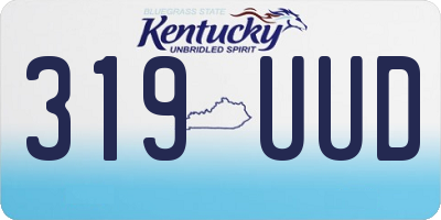 KY license plate 319UUD