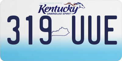 KY license plate 319UUE