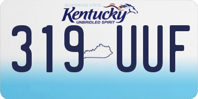 KY license plate 319UUF