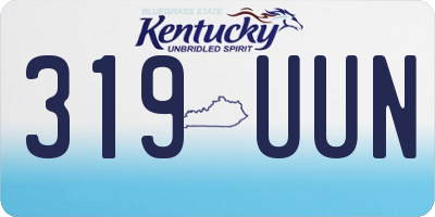 KY license plate 319UUN