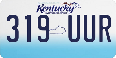 KY license plate 319UUR