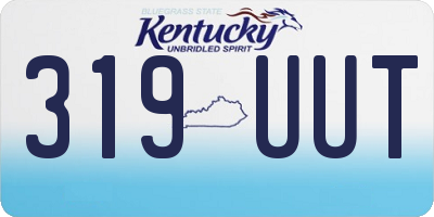 KY license plate 319UUT