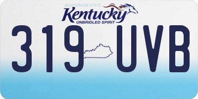 KY license plate 319UVB