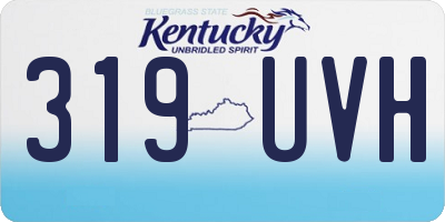 KY license plate 319UVH