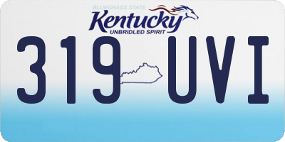 KY license plate 319UVI