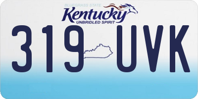 KY license plate 319UVK