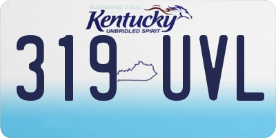 KY license plate 319UVL