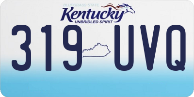 KY license plate 319UVQ