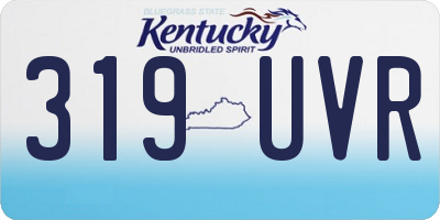 KY license plate 319UVR