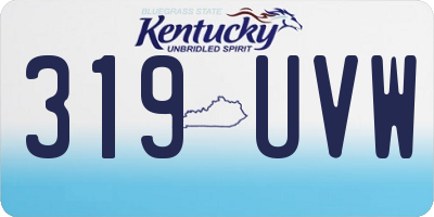 KY license plate 319UVW