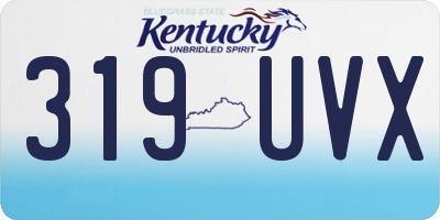 KY license plate 319UVX