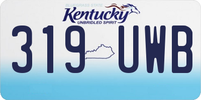 KY license plate 319UWB